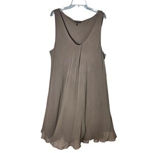 Eileen Fisher Gray Sleeveless Silk Slip Dress Womens 3X Summer